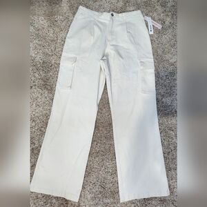 Aqua Cream Cargo Pants Med New